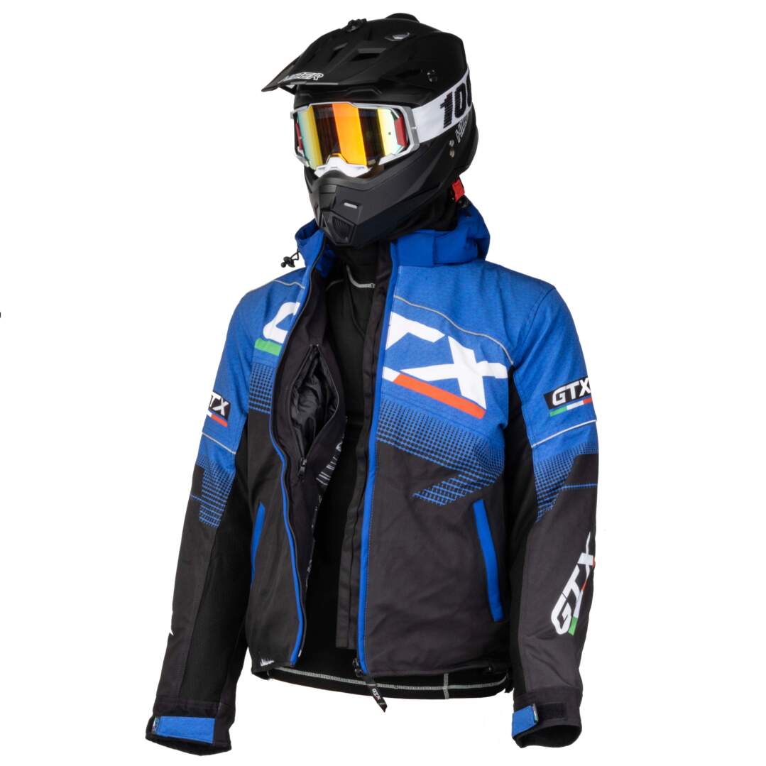 Куртка для снегохода GTX №1 black-blue (текстиль) (XL)