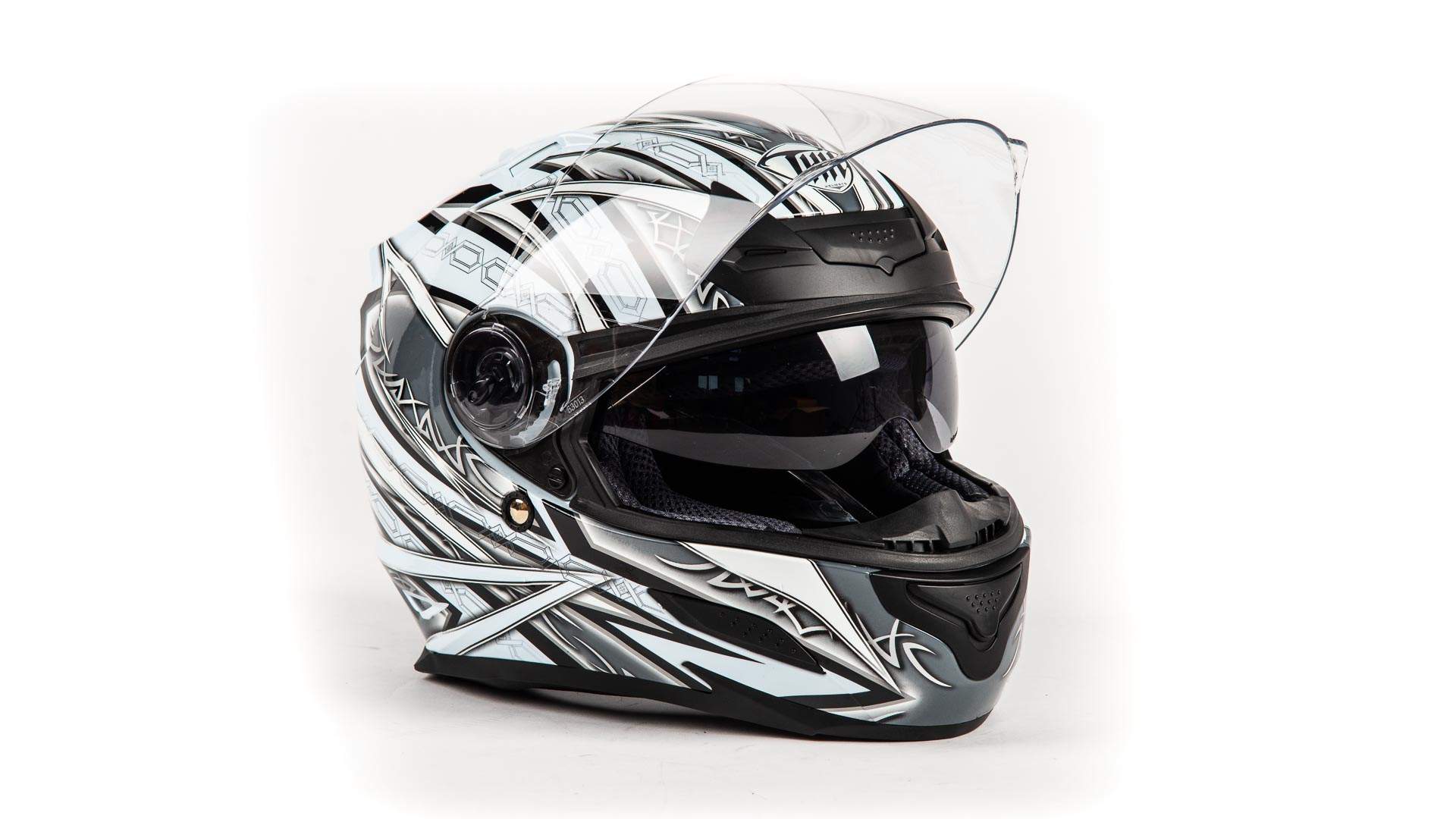 Шлем "THH" TS-44№3 BLK/WHT (M)