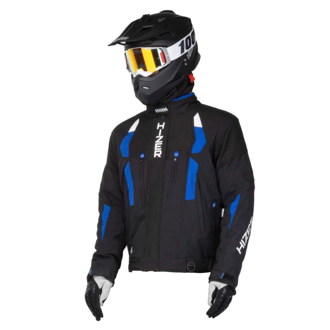 Куртка для снегохода HIZER №2 black-blue (текстиль) (L)