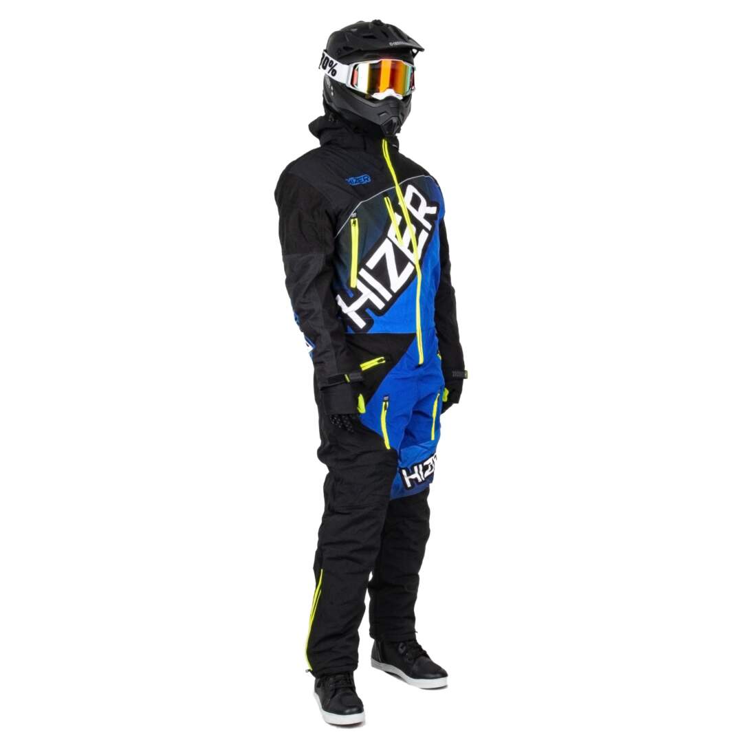 Комбинезон для снегохода HIZER №2 black-blue (текстиль) (XXXL)